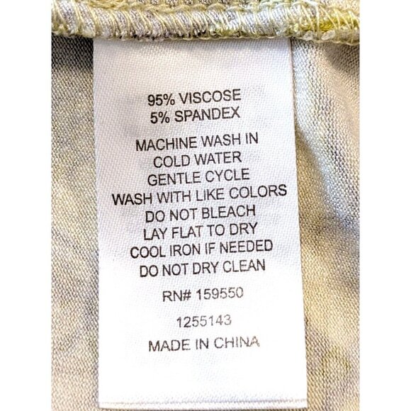 Womens Blouse Tank Top Butterfly Print Size S Yellow Sleeveless Carolina Belle - Picture 8 of 8